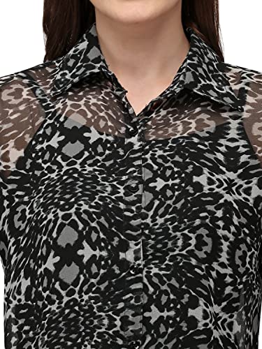 Image of Animal Print Gerogette Shirt