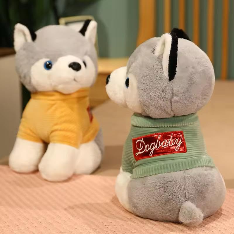 Image of SCOOBA Adorable Husky Dog Soft Toy with Bag 25cm Small (Small Husky Dog)