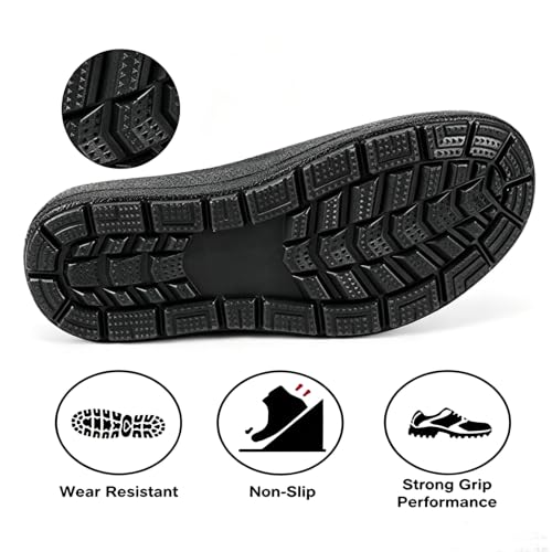 Image of Eagsouni Snow Boots Womens Winter Ankle Boots Ladies Warm Fur Lined Booties Thickening Shoes Zip Flat Sneakers Outdoor Booties