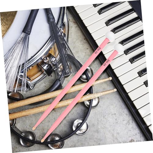 ibasenice 1 par Baquetas de Tambor Duales con Cabeza de Fieltro, Mango Cómodo para Sets de Batería y Percusión de Arce miniatura 7