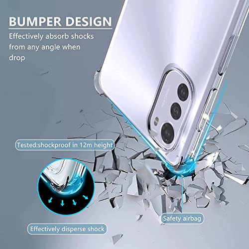 Image of SHOPBYSHOP for Back Case Cover Bumper Flexible Silicone Transparent Back Cover for Motorola E32 - Transparent