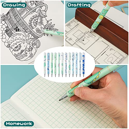 Maikedepot Cute Infinity Pencil, 12Pcs Everlasting Pencils Retractable Mechanical Pencil Cartoon Unlimited Writing Eternal Inkless Magic Pencils For Boys Writing, Drawing, Sketching, Drafting #TOP6
