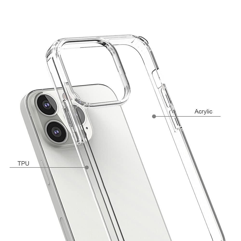 CoverKingz Handyhülle Für IPhone 14 Pro – Transparente Hybrid-Hülle Mit Kameraschutz, Stoßfest & Slim