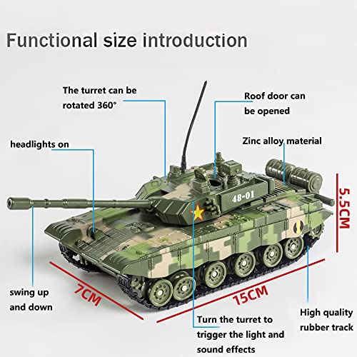Modelo tanque M1A2 escala 1:48 metal para colección miniatura 5