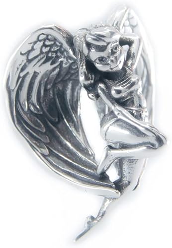 Miniatura 2 de Cute Angel of Love Sterling Silver Charm Bead Pendant Jewellery Amor Cupid Female Fairy Goddess fits pandora