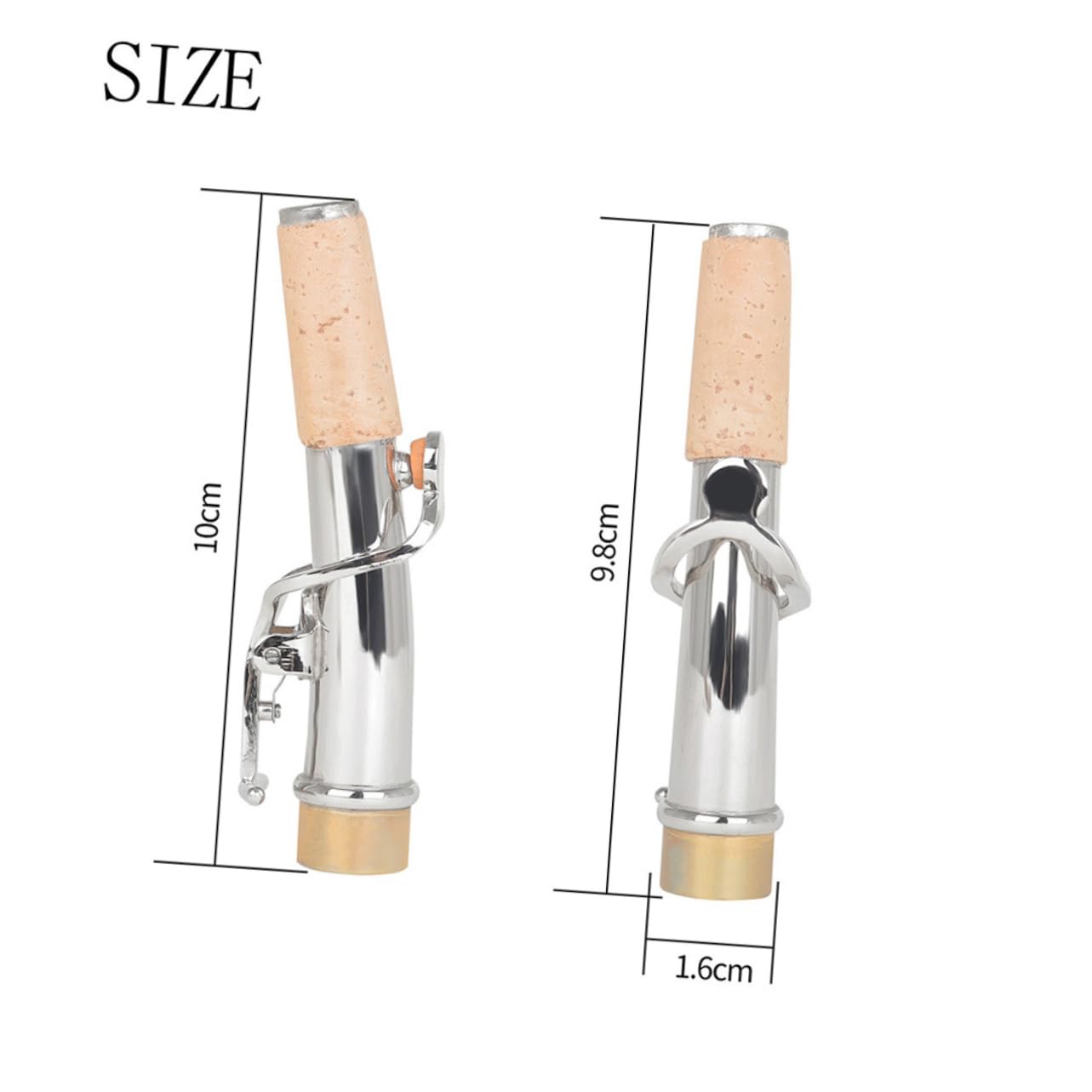 Yardwe 2pcs Soprano Saxophone Mouthpiece Replacement Durable Sax Parts for Students Beginners Smooth Surface for Comfortable Playing for Enhancing Tone and Practice