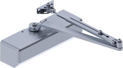 Hager 5300 Series cierra puerta de superficie de gran capacidad, en aluminio calidad 1, montaje múltiple, tamaño de resorte ajustable de 1 a 6,