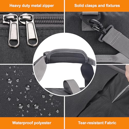 Upeelife Large Foldable Travel Duffle Bag, 125L Waterproof Holdall Luggage Bags with Shoe Compartment, Lightweight Weekend Overnight Sports Gym Bag for Men Women - Image 6