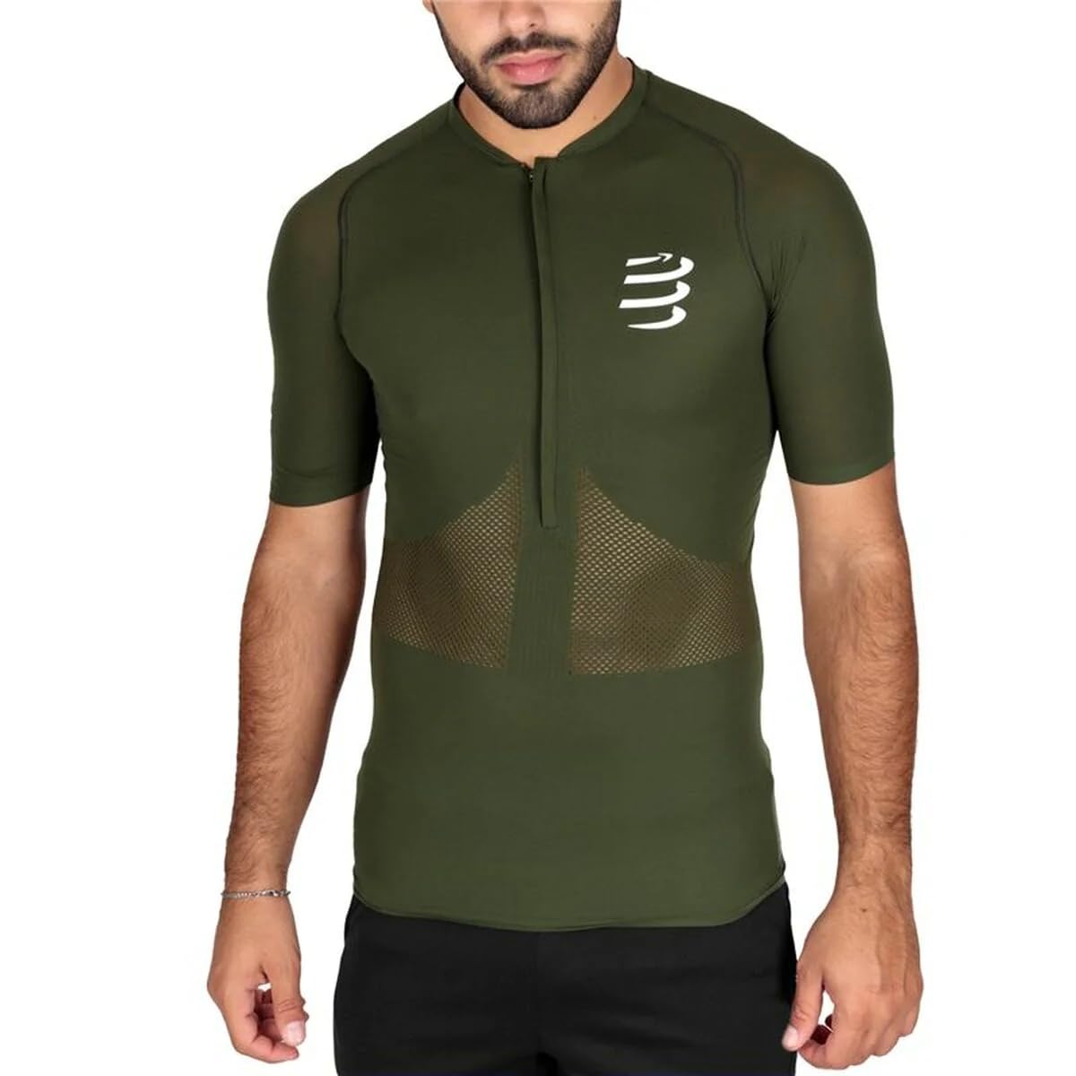 COMPRESSPORT Trail Half-Zip Fitted SS Top Maglietta a Maniche Corte Unisex-Adulto