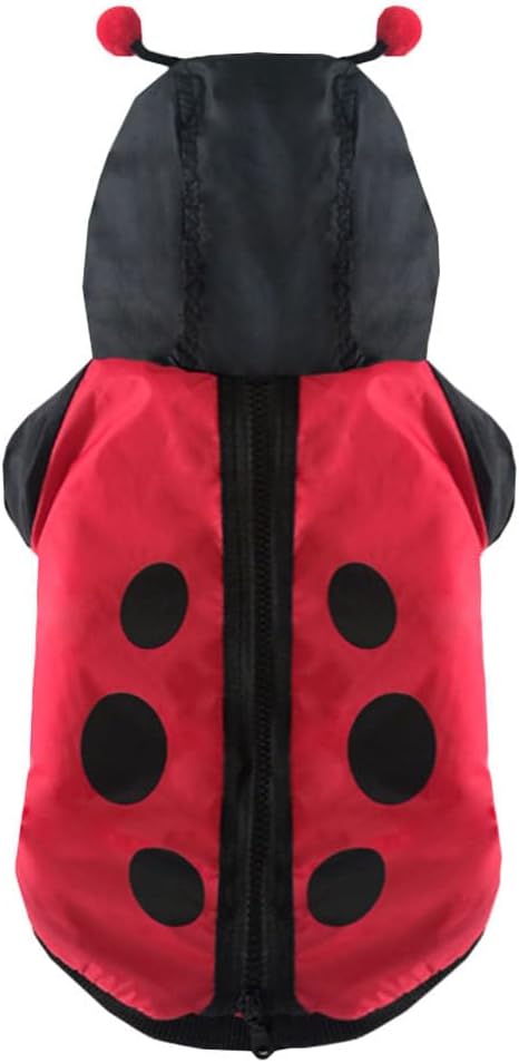 Abaodam Ladybug Dog Costume Cute Pet Hoodie Pet Clothing Festival Party Cosplay for Halloween Christmas Cosplay Party Fun Look