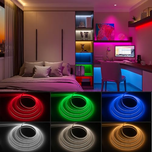 Cinta LED RGBCCT 5 colores 16.4 ft IP65 DC24V 112LEDs/m miniatura 6