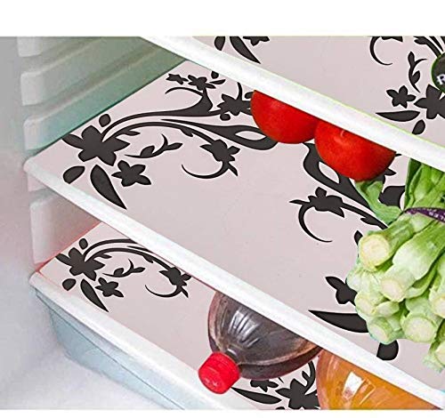 Kuber Industries Cloth 3 Pieces Fridge Mat, 1 Piece Handle Cover and 1 Pieces Fridge Top Cover (Red)-CTKTC2786