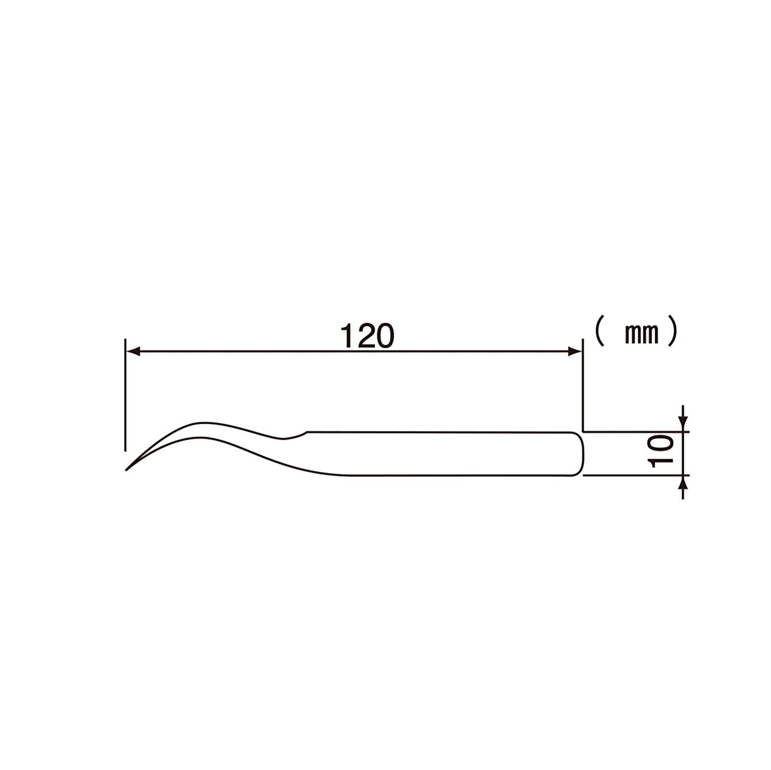 Titanium bent nose tweezers, fine pointed tip tweezers, 125mm. Engineer ptn-03