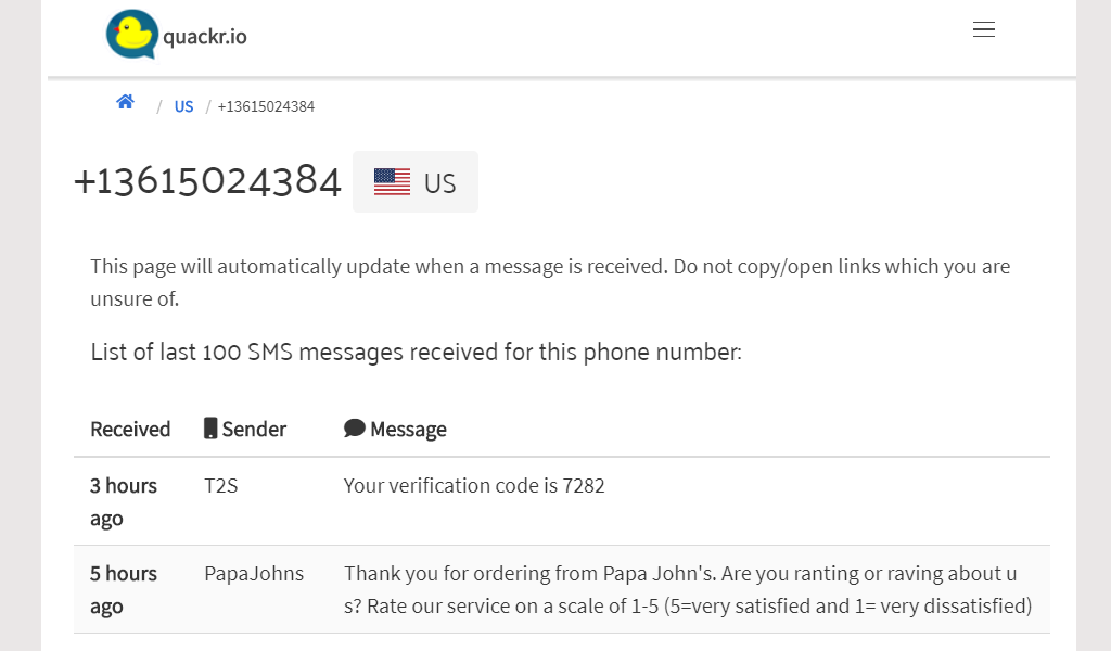 quackr Disposable SMS Phone NumbersAmazon.caAppstore for Android
