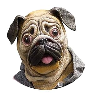 STOBOK Hondenmasker Bulldog hoofdmasker latex kostuum accessoires volwassenen foto rekwisieten