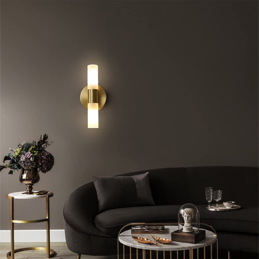 Applique Da Parete Interno LED 14W Bianco Caldo Metallo Su E Giù Lampada Da Parete Moderno Decorazione Lampada A Muro Per Camera Da Letto Soggiorno Corridoio Scale Luce Notturna, Faretto A Parete, Oro