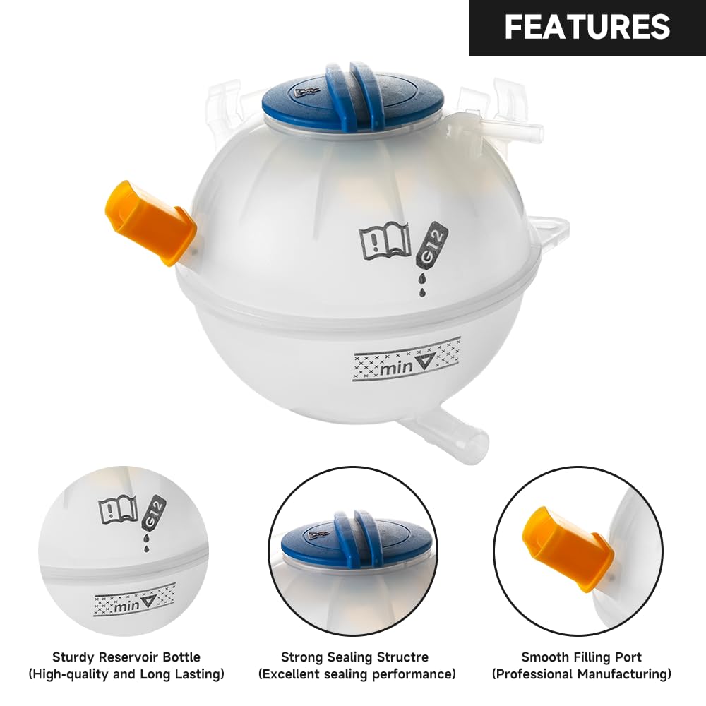 Coolant Expansion Tank With Sensor - For VW Transporter T4 (701121407B) White-284923