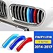 BMW Kühlergrill Streifen, Kühlergrillabdeckungsclips Farbe M, Zierleisten Kühlergrill Kompatibel mit BMW 3er 5er, Frontgrill Einsatz Zierleiste für BMW (5er-Serie 14-17 10 Beam)