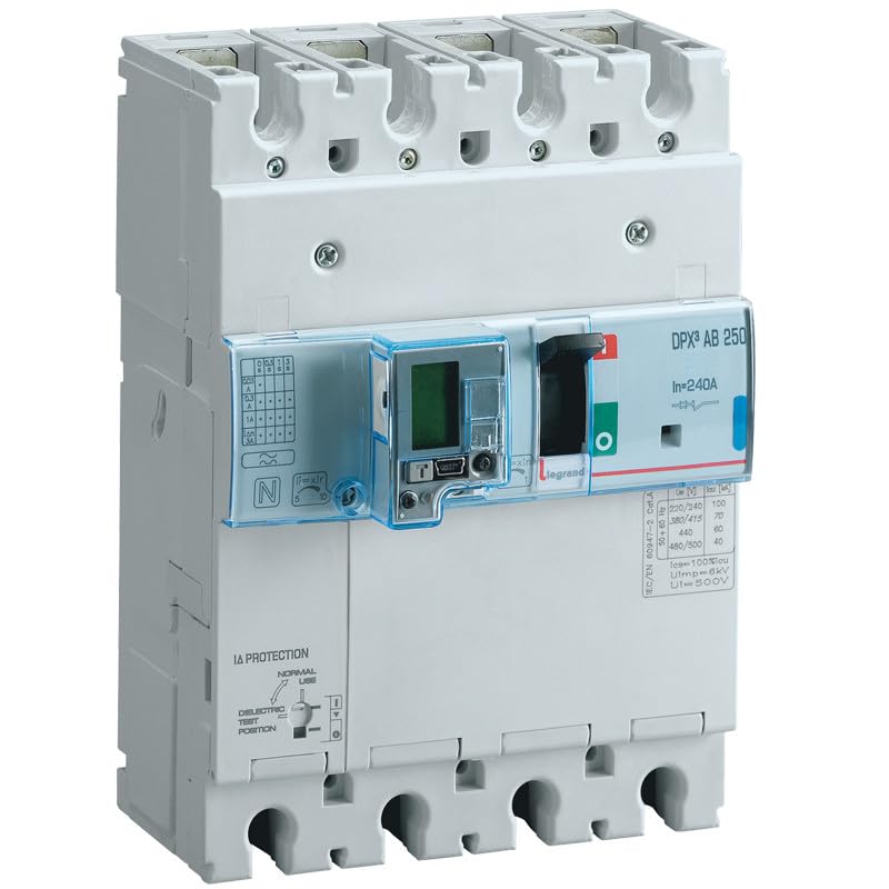 Legrand 420733 Disjoncteur de branchement version Enedis DPX³250AB, différentiel 240A, 4P