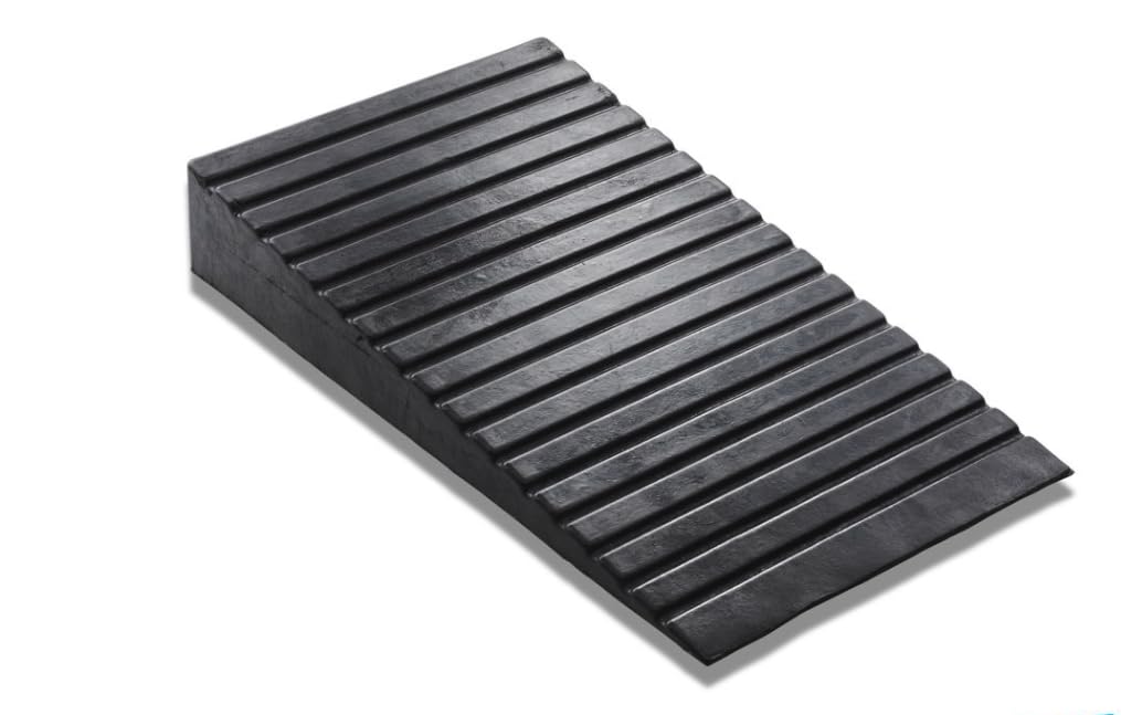 The Ramp People Black Rubber Kerb Ramp 114Mm - 203Mm (165Mm) 1000Kg Capacity Ramp For Cars, Containers, Step, Garage, Driveway, Access, Shed