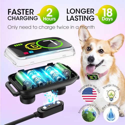 Dog-Bark-Collar-Automatic-Bark-Collar-for-Small-Medium-Dogs-Safe-Humane-No-Shock-Bark-Collar-Effective-Rechargeable-Smart-Bark-Collar-with-7-Adjustable-Sensitivity-Beep-Vibration