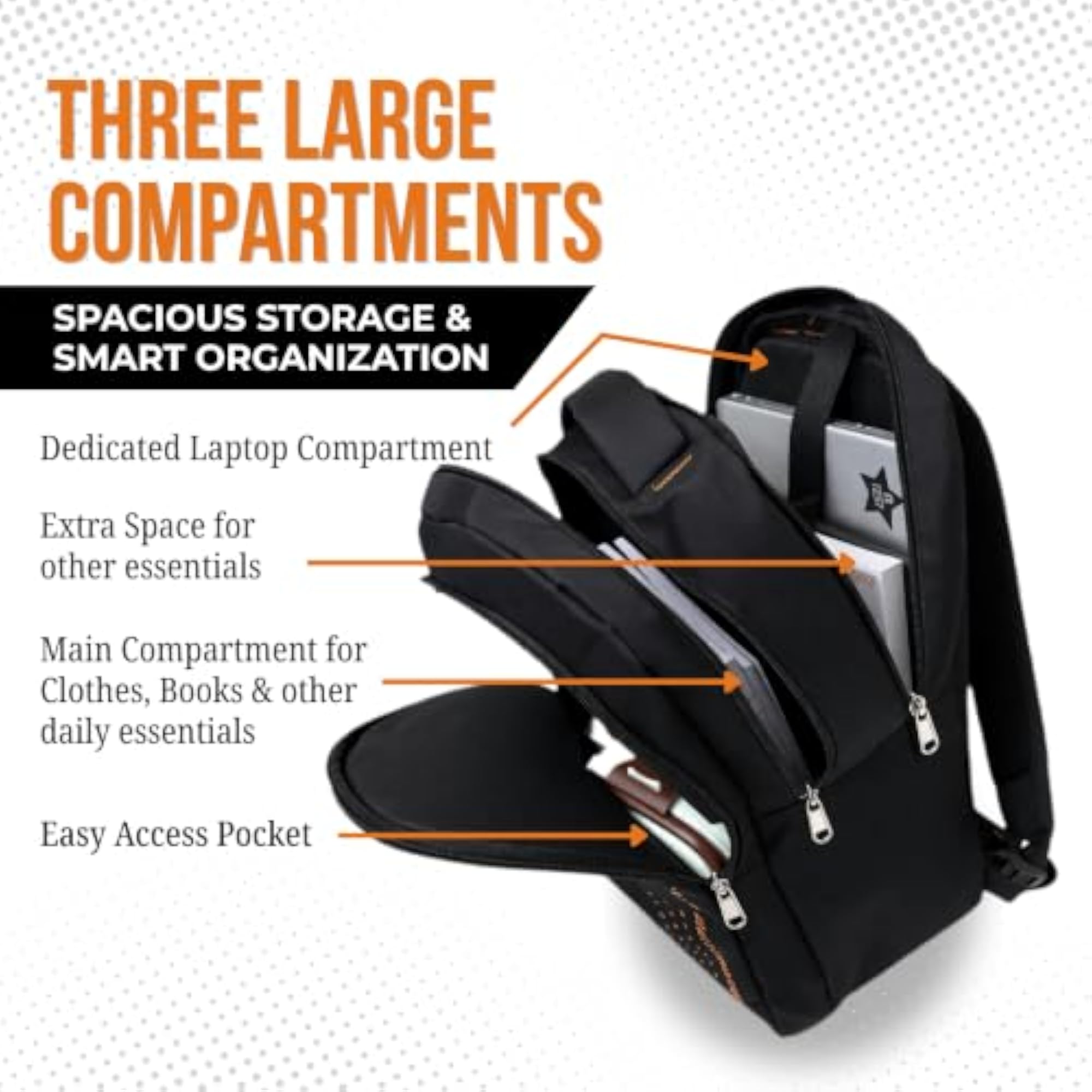 Explorer Medium Unisex Water-Resistant Backpack with Laptop Sleeve