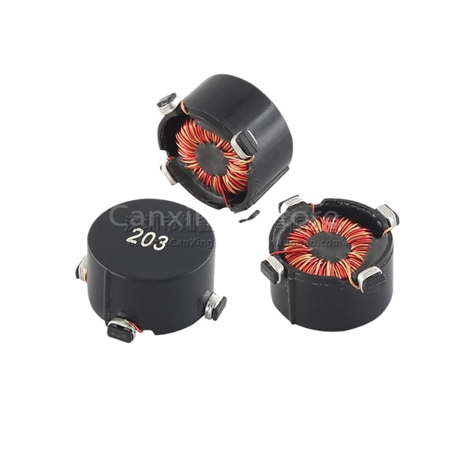 5 inductores de potencia SMD SMT de modo común, inductancia de 30 mH, 2 A, filtro de fuente de alimentación conmutada, anillo magnético