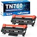 myCartridge Compatible Toner Cartridge Replacement for Brother TN760 TN-760 TN730 TN-730 (2 Black) with CHIP