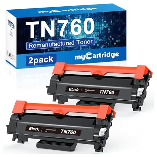 MYCARTRIDGE Remanufactured Toner Cartridge Replacement for Brother TN760 TN-760 TN730 TN-730 for MFC-L2710DW MFC-L2750DW HL-L2370DW HL-L2395DW DCP-L2550DW HL-L2350DW Printer Toner Cartridges(2 Black)