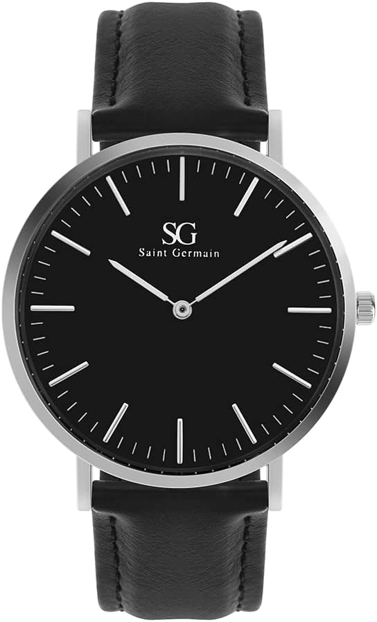 Relógio Masculino Preto Pulseira De Couro Murray Black Hill 40mm