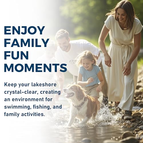 Image of LMJP Pond Clarifier Treatment - 36 Packets Natural Pond Water Clear for Outdoor Lakes - Beneficial Enzymes to Improve Water Clarity & Eliminate Odor - Treats Up to 432,000 Sq Ft