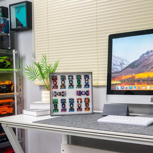 Image of WETCEAOM Display Wallboard for Lego 71049 - F1 Race Cars, Frame for Lego Car Wall Mount Display Lover, Models not Included, Size: 10.63x10.63x1.97 inches, (White)