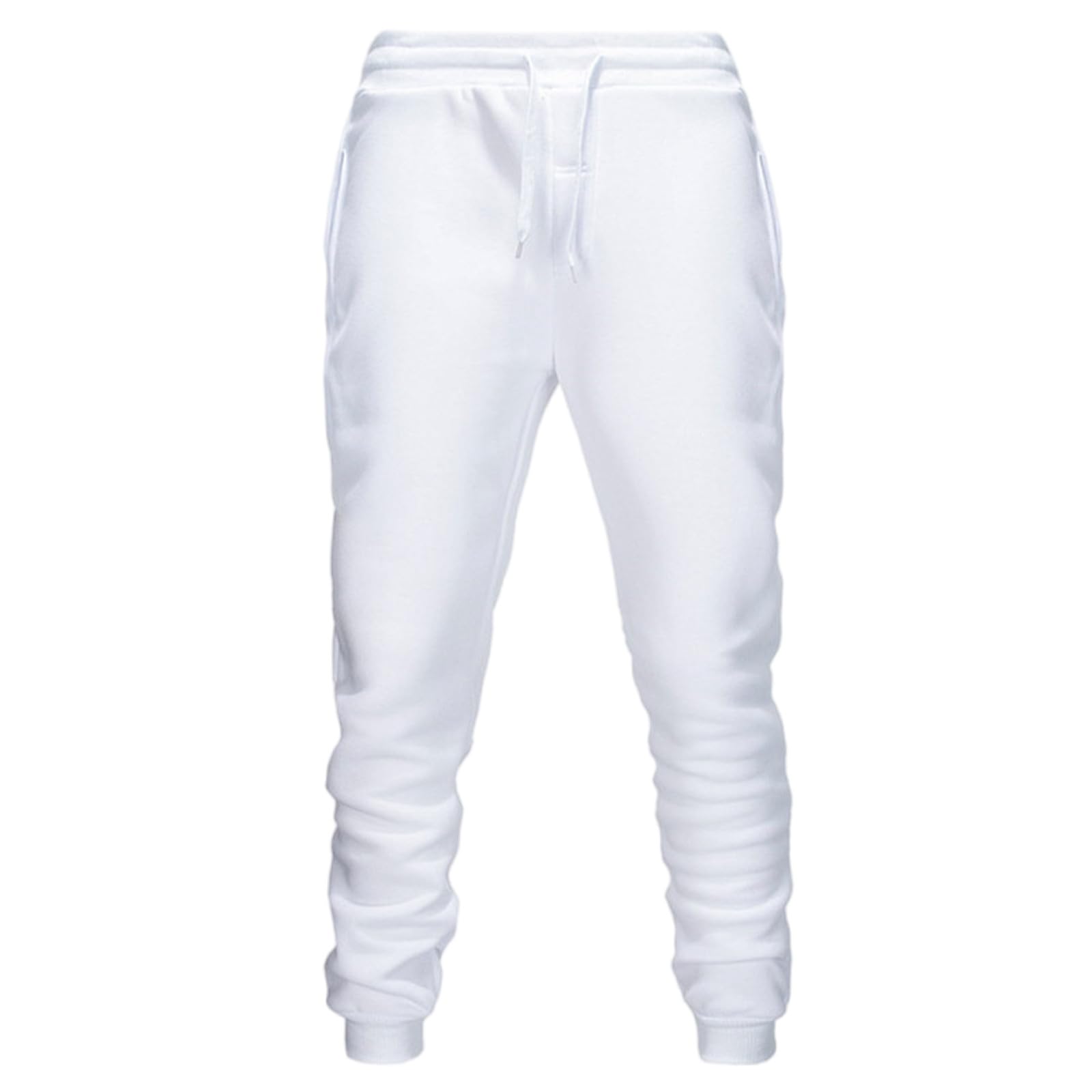 Mens Sweatpants with Pockets Elastic Bottom Baggy Joggers Athletic Pants Fleece Straight Leg Outdoor Casual Pants