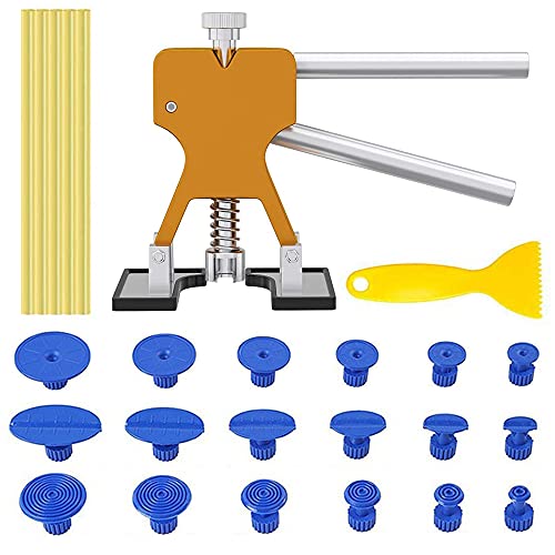 LEOTOTO Auto Dent Puller Kit - 2021 Adjustable Golden Dent Remover Tools Paintless Dent Repair Kit Dent Lifter Puller for Car Large Small Ding Hail Dent Removal