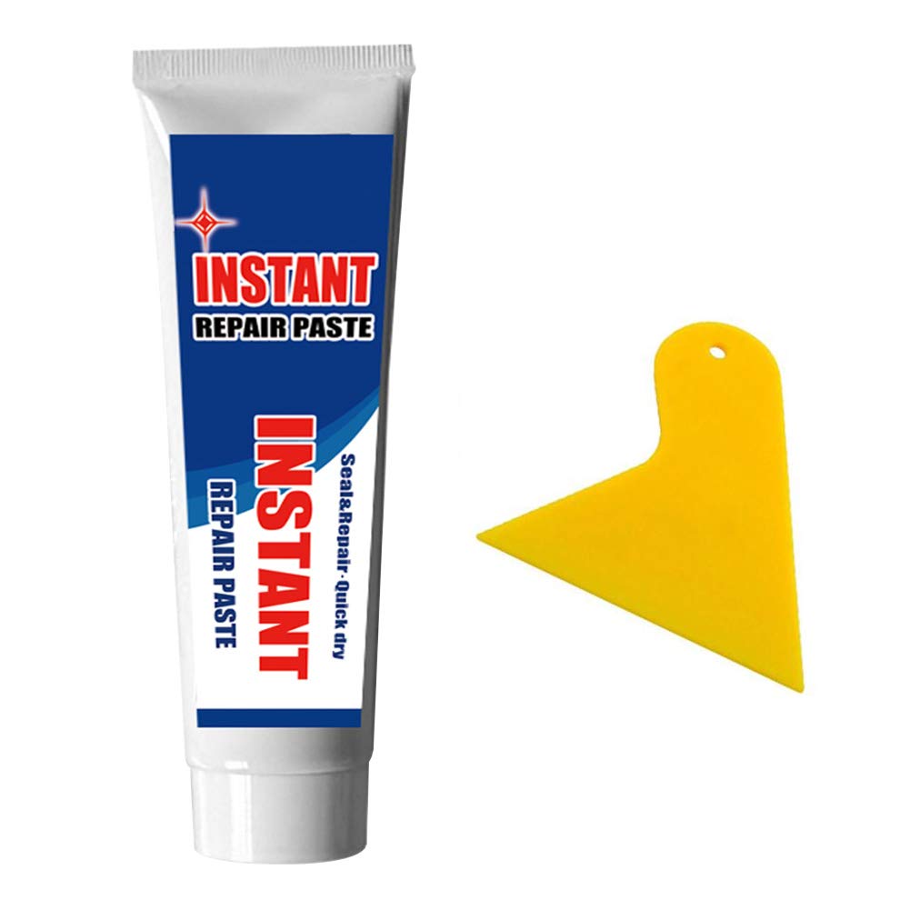 150g Wall Mending Agent + Scraper, Instant Waterproof Drywall Patch, Quick & Easy Wall Repair Cream, Leakproof & Self-Adhesive Repair Putty, Fill The Holes and Repair Broken Surfaces