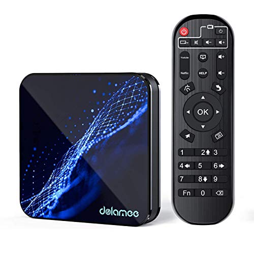 Android TV Box 9.0 4GB RAM 64GB ROM Streaming Media Player Smart TV Box Amlogic S905 Quad Core Bulit in BT 4.0 Support 2.4G WiFi 4K 3D for Home Entertainment