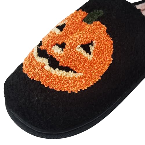 DRUGS ARE BAD Halloween Slippers for Women Men Spooky Lantern Pumpkin Slippers Soft Warm Plush House Indoor Outdoor Slippers 5