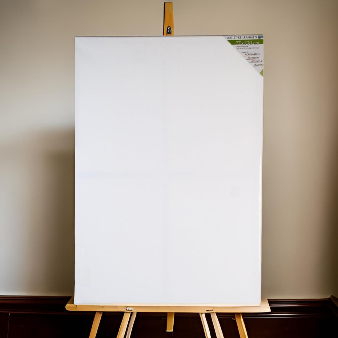 BURI Artist Keilrahmen 70x100 cm Leinwand groß Canvas Künstlerbedarf Künstler Holzrahmen Holz Malwand Künstlerleinwand Bilder malen 100% Baumwolle 380g/m² für Acrylfarben Ölfarben Gouache und Tempera
