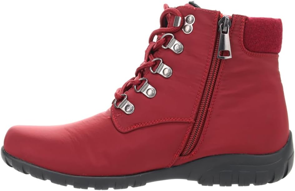 Propét Women's Dani Ankle Lace Water Repellent Boots, Bordo, 7.5 XX-Wide US