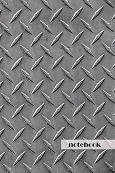 Checker Plate Metal Aluminum Effect Notebook (6 X 9 in) Gift for Boy, Men : For Cars, Trucks, Motorcycles Fun