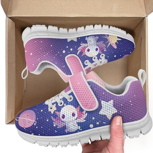 Girls Boys Sneakers Kids Little Kid Tennis School Casual Walking Shoes White Sole Planet Space Axolot Pattern2