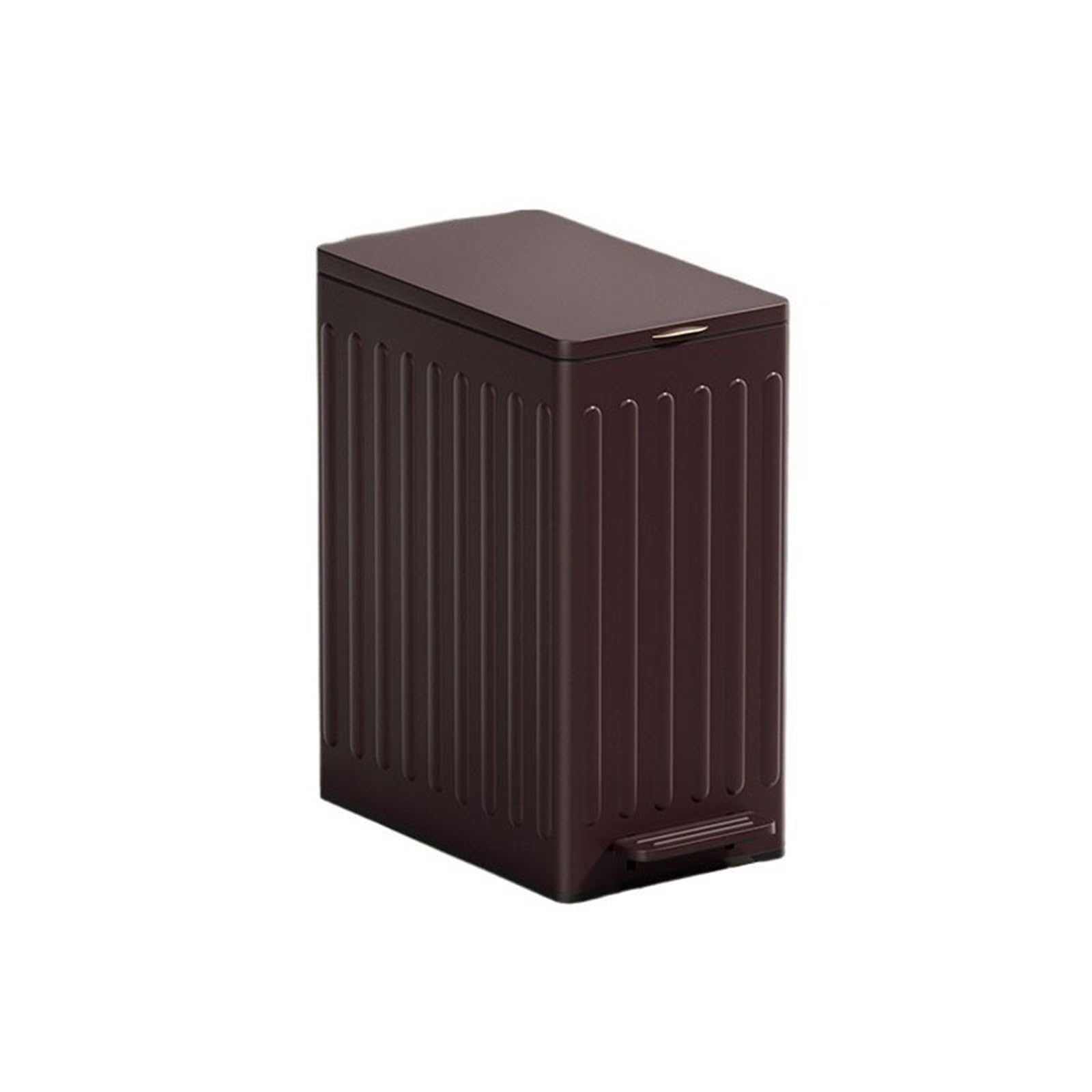 Dustbin Small Bathroom Trash Can with Lid, Slim Garbage with Foot Pedal, Wastebasket for Office(Red)