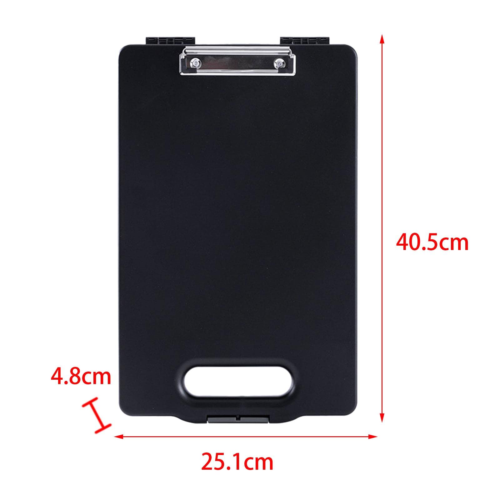 B Baosity Porte-documents A4 à Fermeture à Pression, Boîte de Rangement Résistante, Cadeau Pratique pour Enseignants, Porte-documents, Bloc-notes, Support pour, noir