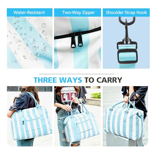 Image of TOPBAG Travel Duffle Bag, Waterproof Weekender Carry On Tote Bags for Women, Sport Gym Bag for Men, Hospital Bag for Labor and Delivery, Overnight Luggage Bag with Trolley Sleeve