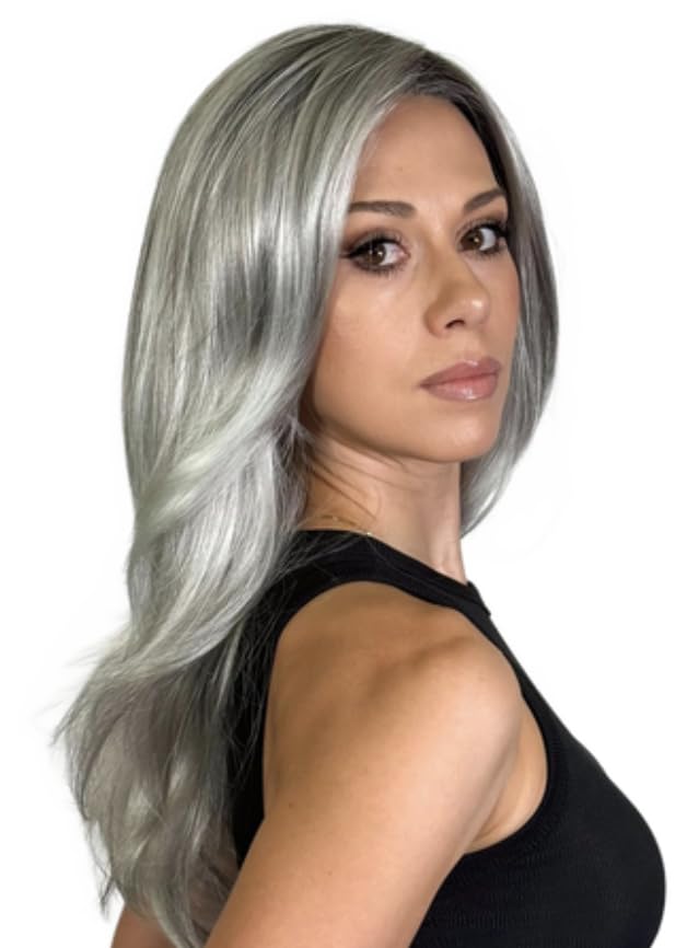 Tressallure Blaze Dark Smoke Lace Front Mono Top Synthetic Wig – Natural Light Density, Effortless Synthetic Fiber, Salon-Quality Long Layers Ready to Wear