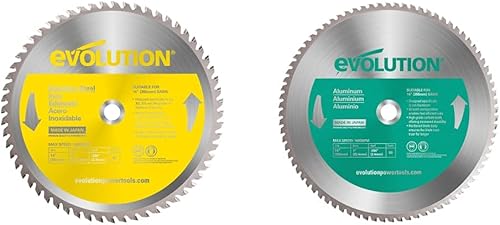 Evolution Power Tools 14BLADESS Hoja de sierra de corte de acero inoxidable, 14 pulgadas x 90 dientes, amarillo y herramientas eléctricas 14BLADEAL