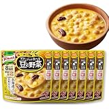 クノール ポタージュで食べる豆と野菜 北海道コーン豆乳仕立て 180g ×7個 味の素 レンジ調理対応 レトルト 野菜スープ たんぱく質 温製 冷製