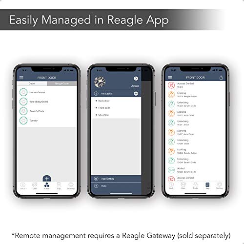 Reagle Smart Lock, Bluetooth Keypad Deadbolt, Apple HomeKit Certified, Works with Siri, iOS and Android - Dark Bronze