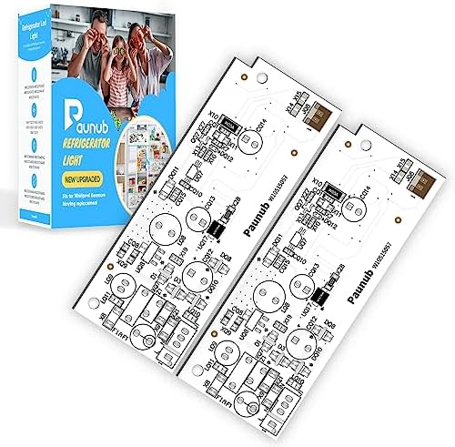 New Upgraded 2 Pack W10515057 3021141 Refrigerator Freezer LED Light Set, Compatible with Whirlpool Kenmore Maytag, KitchenAid, Repalce WPW10515057 AP6022533 PS11755866