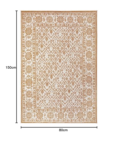 Tapis tissé à plat réversible et résistant aux intempéries NORTHRUGS Curacao ocre - 3